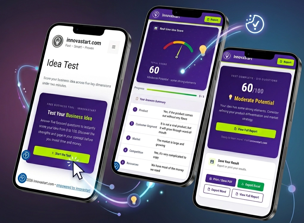 Run a stress test to assess whether your startup idea is great. A score above 65 indicates strong business potential.